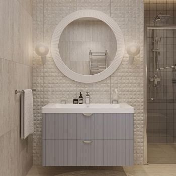 Мебель для ванной STWORKI Ларвик 105 серая матовая в #REGION_NAME_DECLINE_PP#
