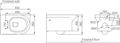 Унитаз подвесной STWORKI Хаммель HDC520WH с микролифтом в Пятигорске